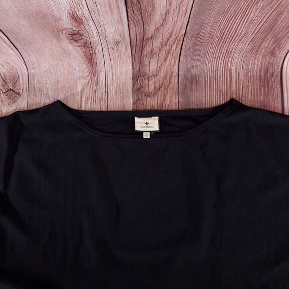 NWT Tuckernuck Womens Size XL Black Wide Neck Valencia Sweater Rayon Nylon - Picture 7 of 16